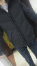 雅鹿情侣款羽绒服男女同款秋冬季休闲时尚短款面包服立领加厚保暖外套 黑色 170 实拍图
