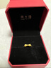 周大福爱心蝴蝶结黄金戒指活口足金戒指(工费:160计价)EOF100 足金 约3.20g 实拍图