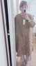 无印良品 MUJI 女式 法国亚麻水洗 立领连衣裙 BCL05C0S 深咖啡棕色 M 实拍图