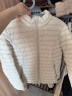 迪卡侬（DECATHLON）短款羽绒服轻薄薄外套户外运动保暖内胆排骨羽绒服TREK100 女款-珍珠白-立领 S 实拍图
