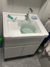 佳恋雅（JIALIANYA） 防潮防晒实木洗衣柜洗衣池阳台家用洗衣槽带搓板洗手台盆组合 白双开门+全套配件+镜柜60cm 实拍图