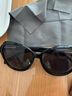 派丽蒙（PARIM）时尚墨镜女款高级感大框偏光太阳镜开车驾驶遮阳防紫外线眼镜 B1-黑色框-灰片防水防油背AR 实拍图