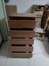 造木田园 斗柜实木色五斗柜简约现代卧室靠墙收纳柜客厅斗橱抽屉柜子储物柜 三层三斗-带滑道郁金檀木色60 实拍图