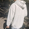棉致重磅连帽卫衣男士秋冬季新款高街潮流宽松韩系学生上衣帽衫加绒 白灰色【纯色不加绒高品质25】 2XL 140-160斤 实拍图