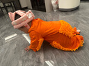 UKUHPK春夏婴儿拖把爬行服宝宝拖地爬爬服连体衣服擦地板防脏罩衣春秋款 橘红色【漏手漏脚】春秋长袖 90cm 适合20-25斤 实拍图
