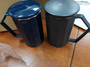 午间陶瓷渐变泡茶杯带盖过滤杯木柄防烫茶水分离花茶杯办公杯logo定制 和正办公杯-黑蓝渐变-礼盒装 实拍图