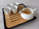 凝雅 陶瓷简约日式储水干泡盘家用办公茶盘迷你竹制现代功夫茶具托盘 四方盘禅风黑(小号21*21) 实拍图