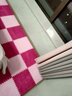 NSYCA满铺拼接地毯卧室全铺少女ins风大面积房间方块毛绒床边毯飘窗毯 粉色+玫红[可水洗/可裁剪/配边条] 30*30CM加厚款【10片装】1.0cm厚度 实拍图