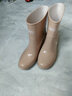 回力雨鞋女士水鞋四季户外雨靴女款防水鞋套鞋胶鞋劳保水靴工作鞋女 卡其色|523（偏小一码） 37 实拍图