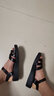 卡帝乐鳄鱼轻奢高档真皮2025夏季新款凉鞋女真软皮平底厚底时尚百搭坡跟鱼嘴 黑色:[标准码] 37 实拍图
