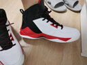 乔丹篮球鞋男运动鞋男学生透气高帮减震耐磨黑骑士战靴运动篮球鞋 白色/黑色 43 实拍图