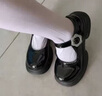 沐霓童鞋女童小皮鞋春夏2025新款儿童公主演出黑色单鞋大童女孩学院风 黑色小花30码内长18.3cm 实拍图