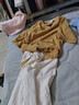 可茵（Keyin） 休闲裤女棉麻女装2025年女夏装新款套装气质修身小个子裤子夏天 姜黄色 L 建议100-115斤 实拍图