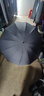 泽时雨24骨全自动反向伞超大雨伞男大号加固加厚结实抗风晴雨伞高档定做 双纤24骨超大124CM-灰色-送礼盒 实拍图