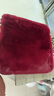 小喜鹊（Magpie）冬季汽车坐垫毛绒加厚短毛绒件套羊毛单片靠背座垫保暖后排车垫 前排单座1片（酒红色） 实拍图