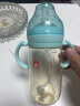 好孩子（gb）吸管奶瓶 大宝宝一岁以上3-6岁PPSU耐摔宽口径大容量带手柄直饮杯 孔雀蓝 （奶嘴+吸嘴） 6月+ PPSU 360ml（超大容量一次喝饱） 实拍图