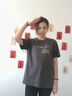 雾卡【2件装】短袖t恤男纯棉半截袖衣服圆领休闲宽松潮印花胖青年大码 【纯棉1】SP铁灰+帆船卡其 XL建议135-150斤 实拍图