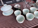 苏氏陶瓷（SUSHI CERAMICS）汝窑卵青 开片可养金线三才盖碗8茶杯高档礼盒装  实拍图