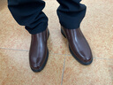 奥康棉鞋男冬季棉皮鞋真皮套脚中老年加绒爸爸短筒保暖男士棉皮棉鞋男 棕色 41 (255mm) 实拍图