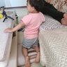 布潮星女童套装夏装新款夏季儿童洋气女宝宝童夏天短袖T恤短裤小孩衣服 粉红色（上衣+裤子） 120码 建议4-5周岁） 实拍图