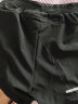 王后卫马拉松跑步短裤男健身速干三分裤紧身田径裤男训练体考运动裤内衬 B23039黑色 L【100-120斤】 实拍图