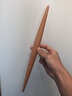 迪日实木擀面杖滚轴家用榉木面板擀饺子皮专用擀面棍烘焙工具两头尖 长约40cm 实拍图