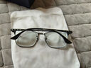 蔡司（ZEISS）镜片近视眼镜框可配度数男士防蓝光半框变色散光纯钛专业配眼镜架 122220 黑色 配康美达1.56变灰非球面 0~400 实拍图