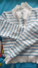 Jret撞色条纹毛衣女秋季2023年新款法式温柔风显瘦短款针织衫套头上衣 浅蓝色 均码 弹力均码(建议70-120斤) 晒单实拍图