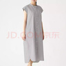 MUJI MUJI 女式 棉混弹力 法国袖连衣裙 BCL14A0S 灰色 M 实拍图