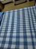 安睡宝（SOMERELLE）老粗布纯棉床单单件 全棉加厚单双人宿舍床品三件套 渐变格蓝【全棉老粗布】 1.5m床-200x245cm单床单 实拍图