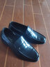 沙驰男鞋秋季商务正装鞋真皮牛皮套脚透气羊皮懒人软底耐磨鞋商场同款 黑色 42 实拍图