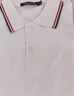 罗蒙男童短袖polo衫校服春夏新款T恤女童班服 条纹白色短袖POLO衫 110 实拍图