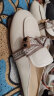 奥古狮登（Agsdon）包头半拖鞋女方头蝴蝶结穆勒拖鞋百搭低跟凉拖 432166 米色 38 晒单实拍图