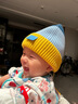 lemonkid儿童帽子秋冬男女童毛线帽保暖护耳宝宝小孩针织帽 维迪黄蓝 48  实拍图