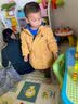 戴维贝拉（DAVE＆BELLA）儿童羽绒服冬装男童女童加厚外套宝宝红色年服童装 实拍图