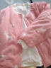童泰秋冬婴儿衣服对开棉立领套装0-3岁宝宝棉服 粉色 66cm 实拍图