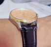 上海（SHANGHAI） 手表 男士皮表带休闲商务机械表针扣皮表带 21mm-黑色-银色针扣 实拍图