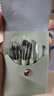 WANIOT指甲刀套装甲沟剪专用不锈钢修剪修脚刀去死皮剪修甲工具掏挖耳勺 柠檬绿-7件套【折包款】 实拍图