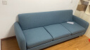 林氏家居现代简约布艺沙发客厅折叠沙发床两用棉麻双人沙发小户型家具1012 仿棉麻雀蓝|2.26m|靠背可调 实拍图