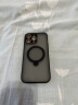 品胜 适用苹果14ProMax手机壳iPhone14ProMax保护套Magsafe磁吸支架壳带镜头膜全包防摔磨砂支点壳黑色 实拍图