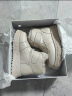 百丽（Belle）厚底羊毛雪地靴女靴冬季新款加绒保暖休闲短靴棉鞋D1X1DDD4 米白-亮面皮 36 (230mm) 实拍图