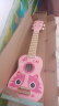NEW CLASSIC TOYS儿童尤克里里玩具初学吉他可弹奏早教音乐启蒙乐器男女孩生日礼物 粉色猫咪-21寸木质尤克里里 实拍图