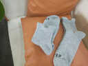 特步专业运动款男袜减震防滑耐磨男士袜子马拉松透气吸汗篮球中筒袜 3灰【耐磨毛巾底】3双 均码 实拍图