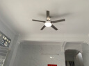 TCL 风扇灯大尺寸风力家用一体不锈钢客厅餐厅电扇灯吊扇灯2024新款 亮银色52寸-变频6档-变光-双控 实拍图