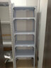 帆影 仓储货架家用阳台置物架多层落地超市仓库展示架架子角钢储物架 白色【全套三角片固定 加厚】 长60*宽40*高*180五层 实拍图