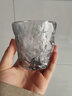 格娜斯（CRISTALGLASS） 日式冰川纹玻璃杯子家用客厅喝水杯待客绿茶杯套装水晶杯水具 灰色冰川杯矮款6只+黑色杯架 实拍图