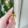 中国黄金（CHINA GOLD）黄金戒指男女对戒足金古法宽面戒指素圈生日七夕情人节礼物送女友 【宽版】足金戒指【9号】约1.3g 实拍图