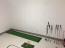 PGM 高尔夫推杆练习器 室内高尔夫  果岭练习毯 高尔夫迷你练习垫套装 双色草0.5*3M+推杆 实拍图