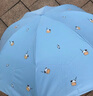 天堂 防紫外线晴雨伞三折黑胶防晒太阳伞遮阳伞55*8骨 纯色鳄梨绿 实拍图