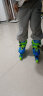 乐秀（ROADSHOW）轮滑鞋儿童溜冰滑冰鞋可调节初学者旱冰鞋男女童专业RX1S滑轮鞋 蓝绿单鞋【送轮滑包大礼包】 S小码(28-31适合3-6岁) 实拍图